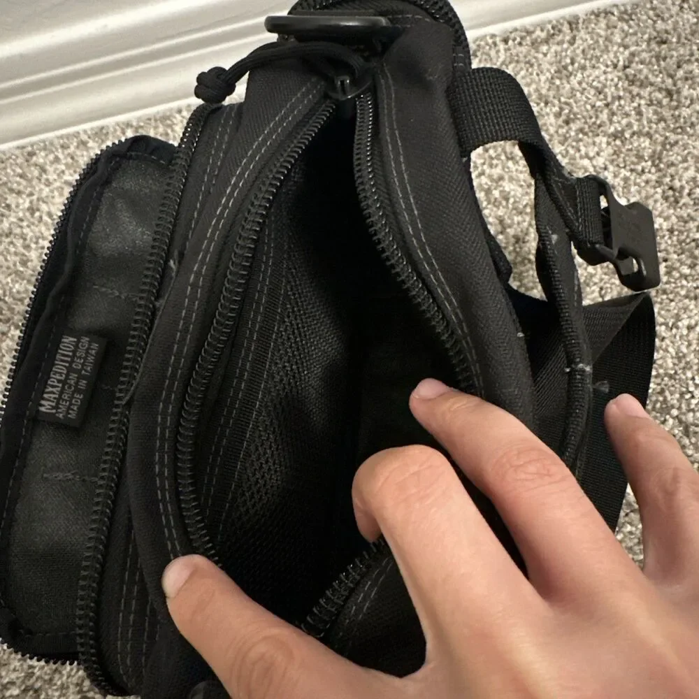Maxpedition Proteus Versipack Black Fanny Pack Utility EDC Tactical Sling Go Bag